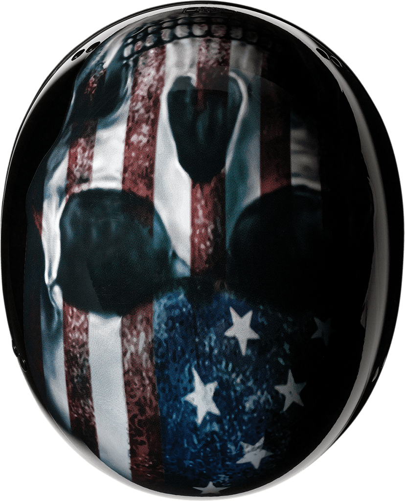 Z1R 0103-1307 Vagrant Helmet - USA Skull - Black - XS — image 3 of 5
