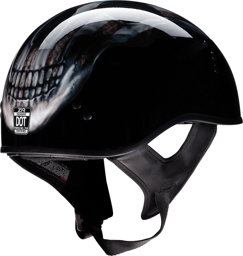 Z1R 0103-1308 Vagrant Helmet - USA Skull - Black - Small — image 5 of 5