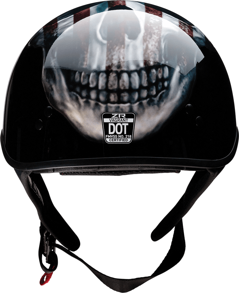 Z1R 0103-1311 Vagrant Helmet - USA Skull - Black - XL — image 2 of 5
