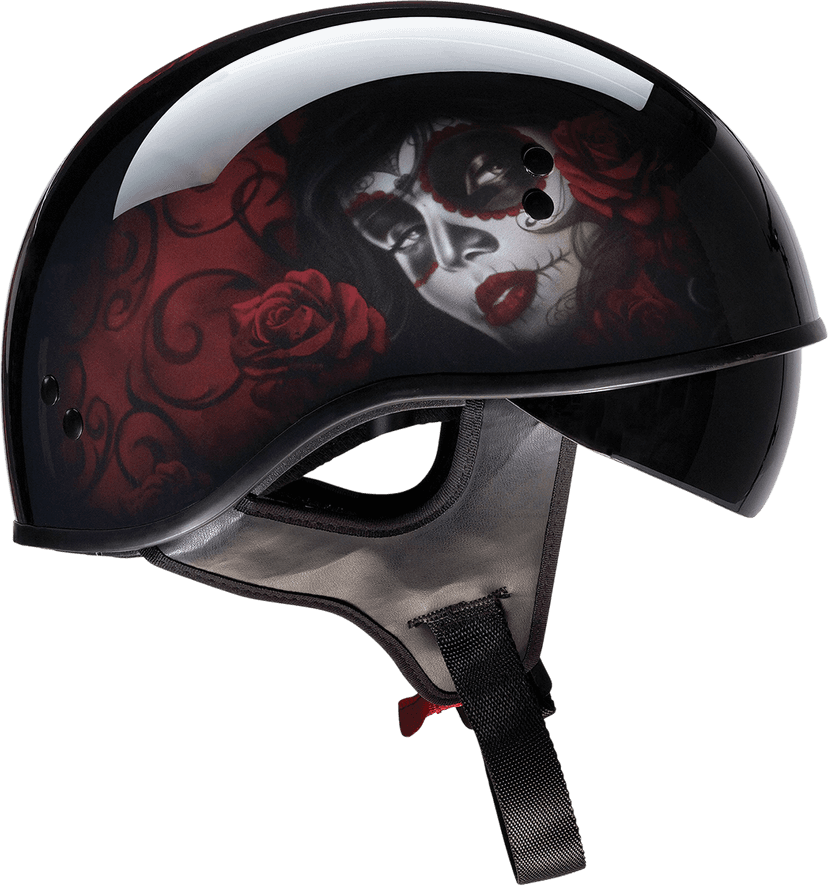 Z1R 0103-1313 Vagrant Helmet - Red Catrina - Black/Red - XS — image 6 of 6
