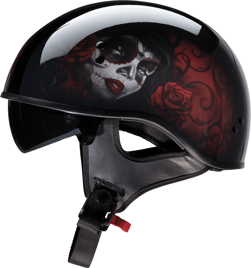 Z1R 0103-1313 Vagrant Helmet - Red Catrina - Black/Red - XS — image 5 of 6