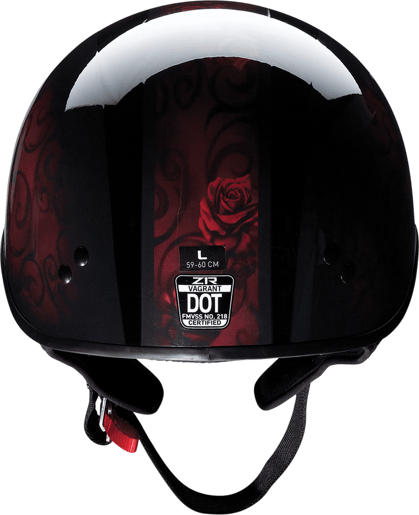 Z1R 0103-1316 Vagrant Helmet - Red Catrina - Black/Red - Large — image 2 of 6