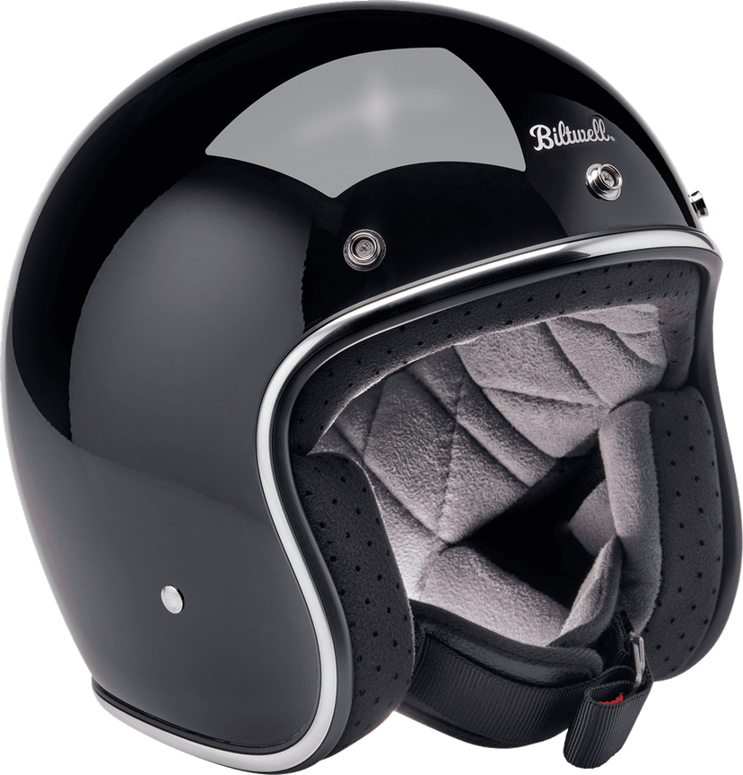 BILTWELL 0104-1505 Bonanza Helmet - Gloss Black - Large — image 5 of 7