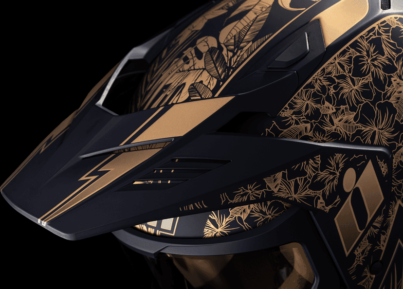 ICON 0104-3274 Elsinore™ Helmet - Kaonohi - Black - Medium — image 8 of 13