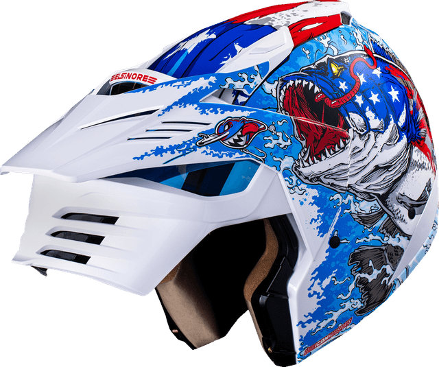 ICON 0104-3278 Elsinore™ Helmet - American Basstard - Blue - Small — image 3 of 11