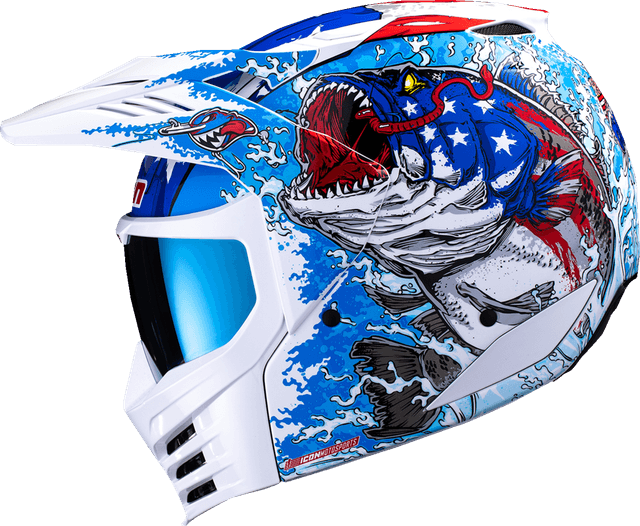 ICON 0104-3284 Elsinore™ Helmet - American Basstard - Blue - 3XL — image 2 of 11