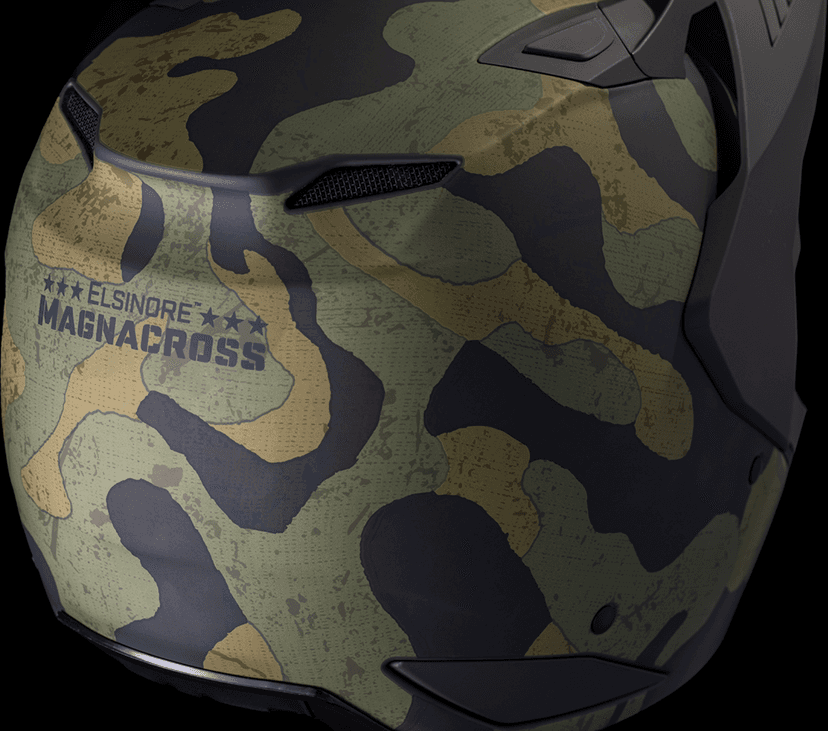 ICON 0104-3288 Elsinore™ Helmet - Magnacross - Green - Large — image 10 of 11
