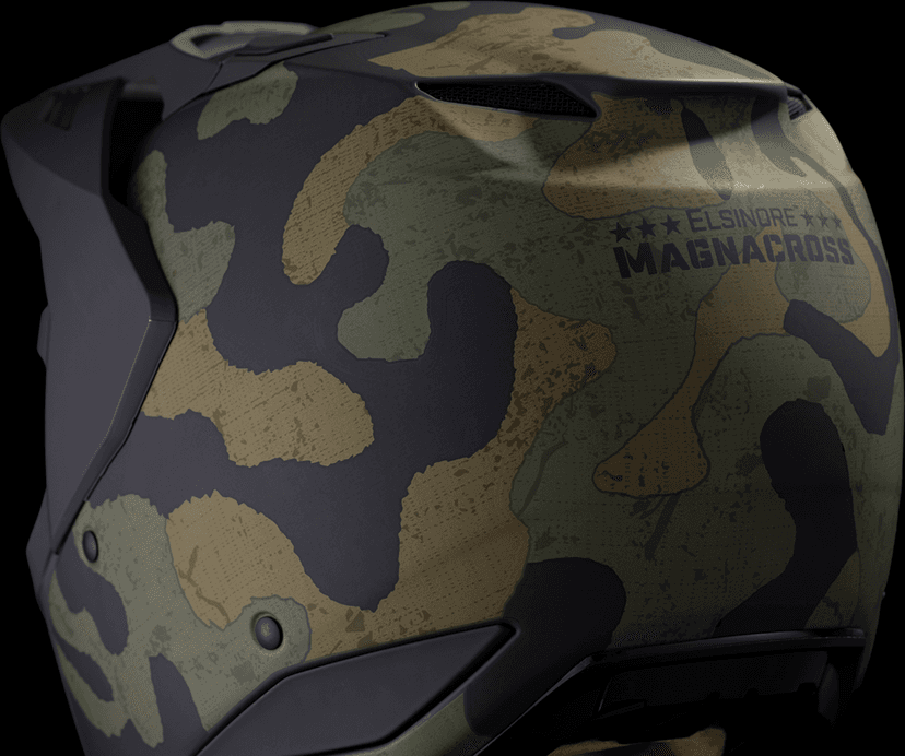 ICON 0104-3288 Elsinore™ Helmet - Magnacross - Green - Large — image 11 of 11
