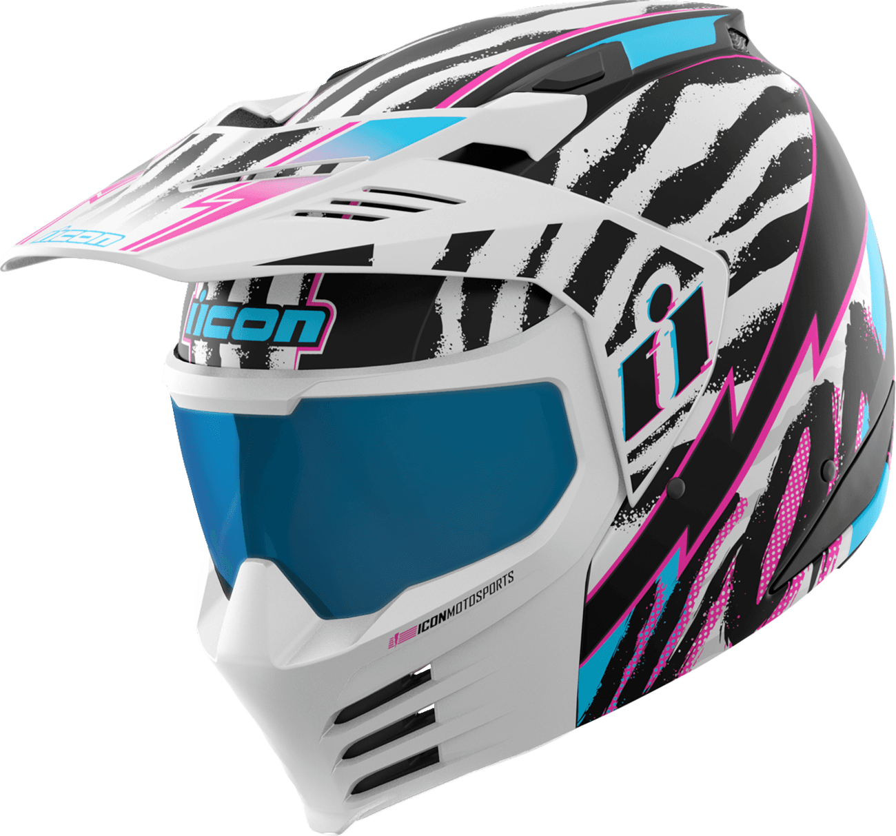 ICON 0104-3344 Elsinore™ Helmet - Rad Dawn - White - 3XL