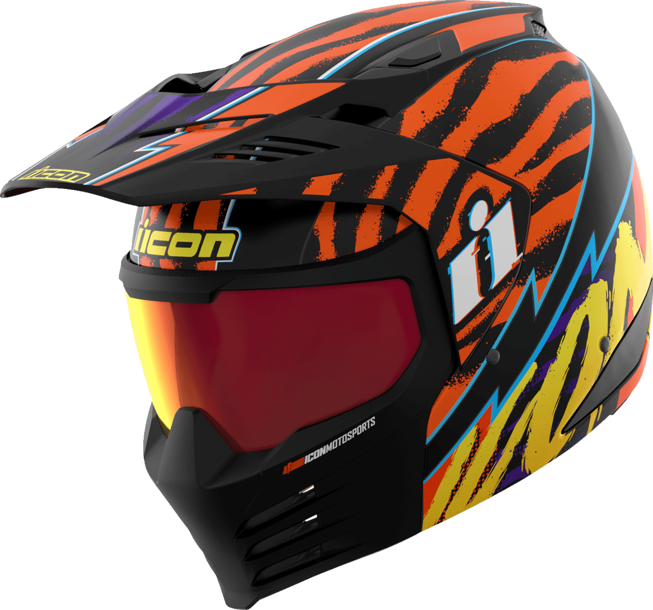 ICON 0104-3349 Elsinore™ Helmet - Rad Dawn - Orange - XL