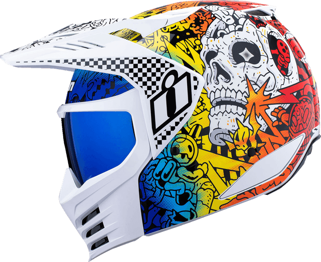 ICON 0104-3437 Elsinore™ Helmet - Doodle 3 - White - XS — image 2 of 8