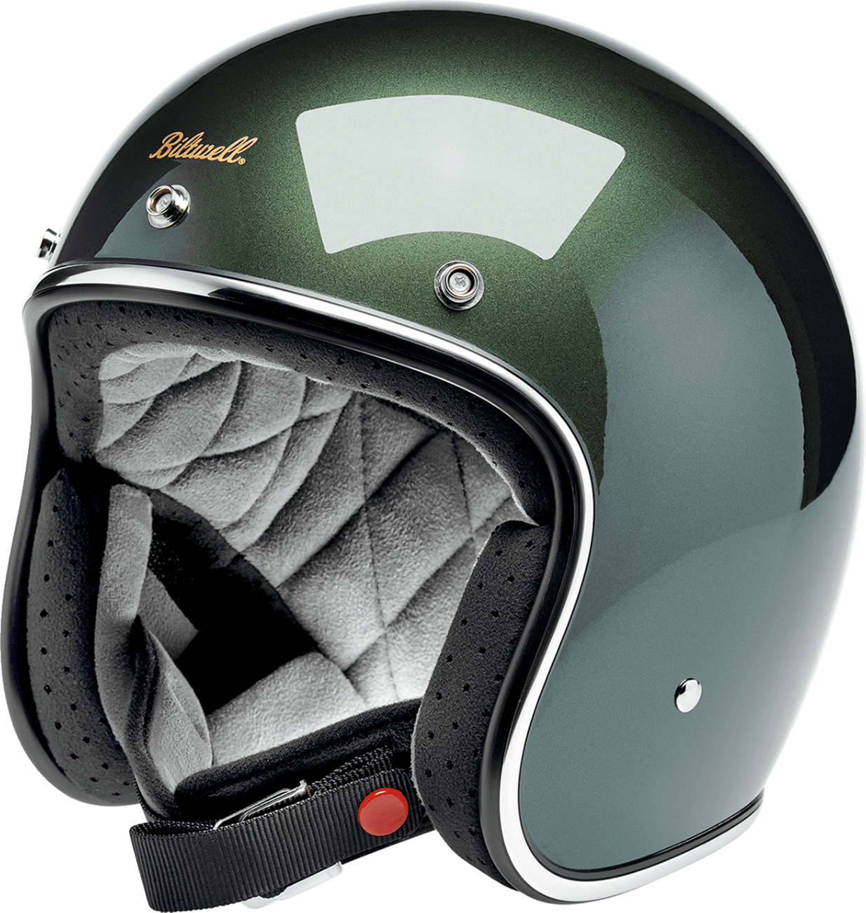 BILTWELL 0104-3522 Bonanza Helmet - Metallic Sierra Green - XS
