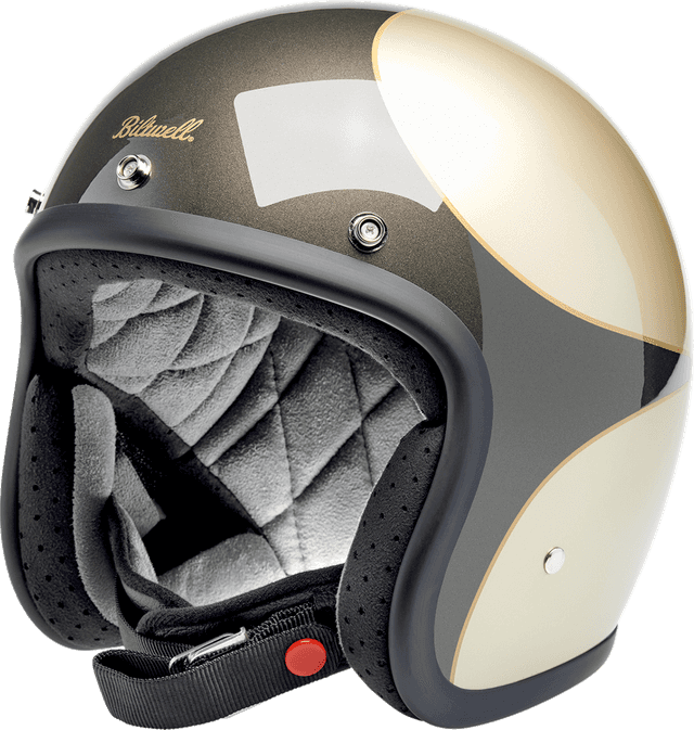 BILTWELL 0104-3545 Bonanza Helmet - Scallop - Metallic Charcoal/Champagne - 2XL — image 1 of 6
