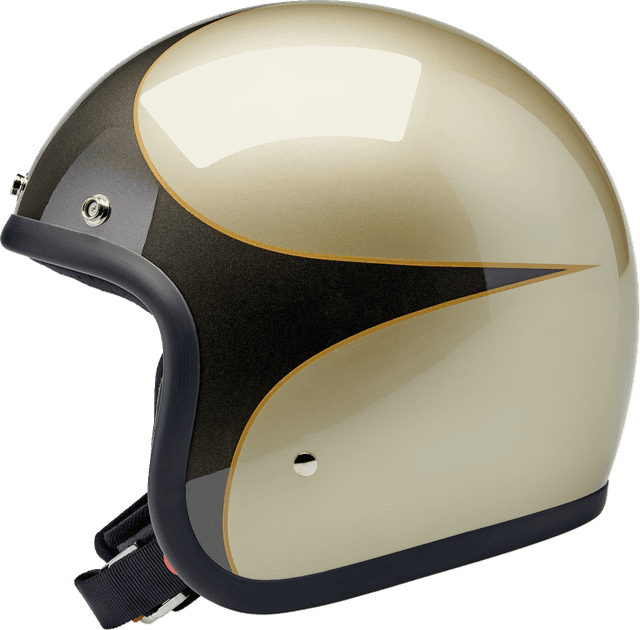BILTWELL 0104-3545 Bonanza Helmet - Scallop - Metallic Charcoal/Champagne - 2XL — image 5 of 6