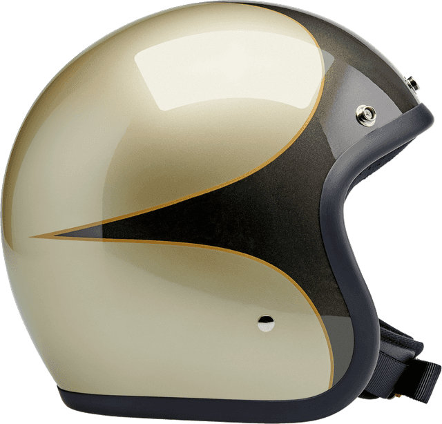 BILTWELL 0104-3545 Bonanza Helmet - Scallop - Metallic Charcoal/Champagne - 2XL — image 4 of 6