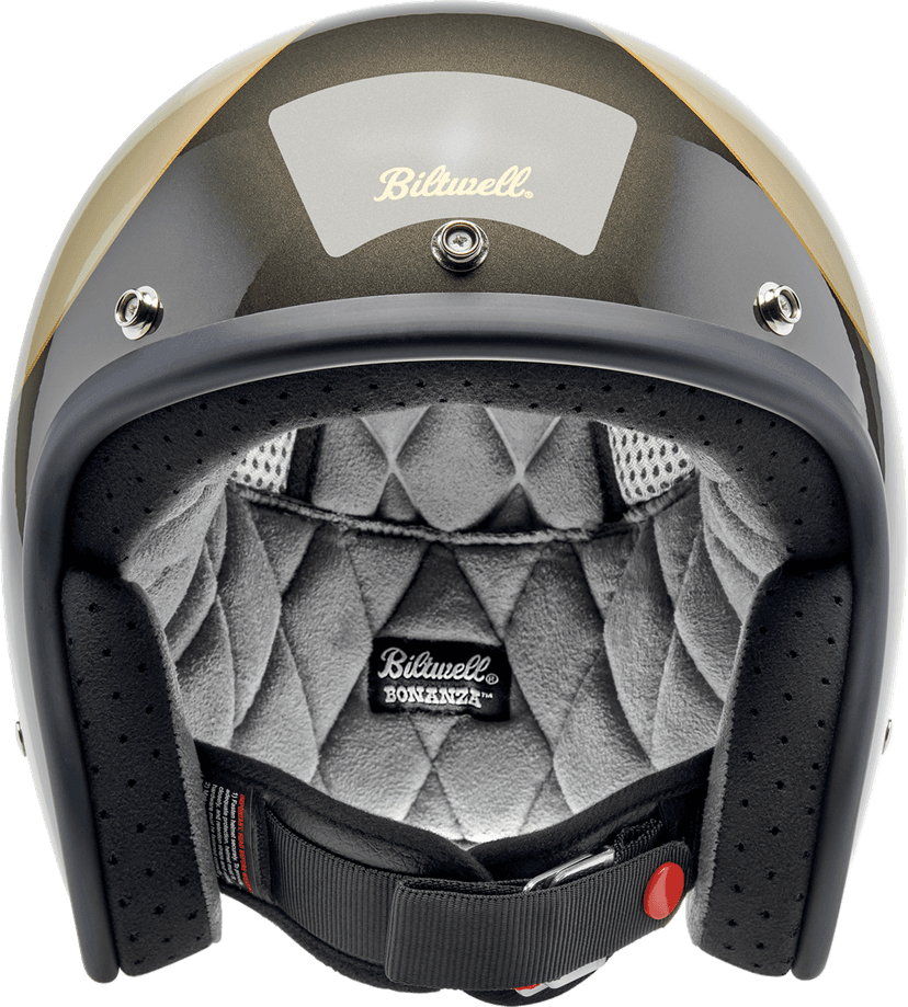 BILTWELL 0104-3545 Bonanza Helmet - Scallop - Metallic Charcoal/Champagne - 2XL — image 2 of 6