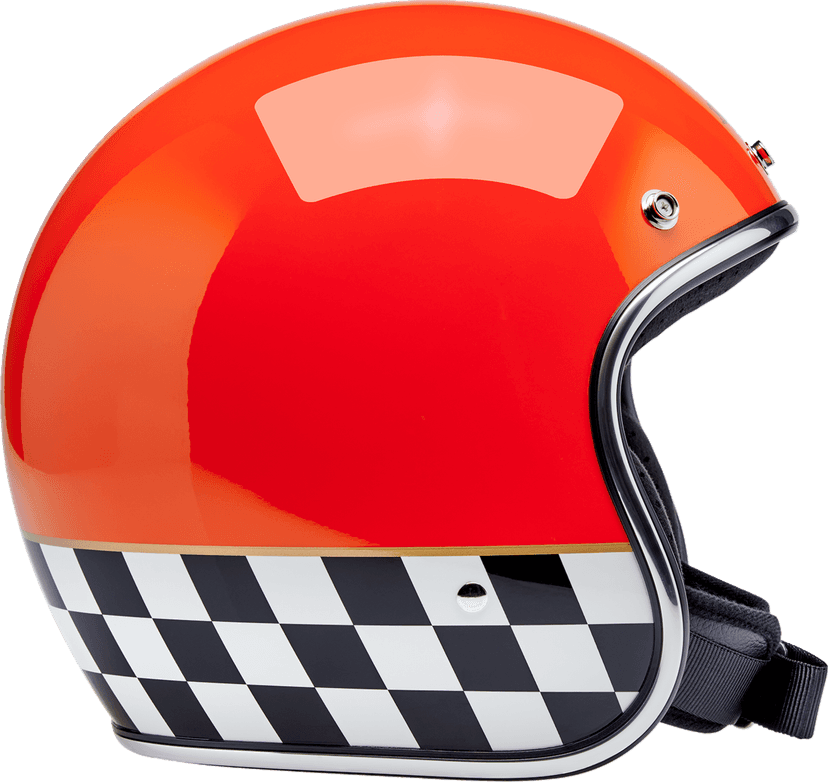 BILTWELL 0104-3550 Bonanza Helmet - Competition - Orange - XL — image 6 of 7