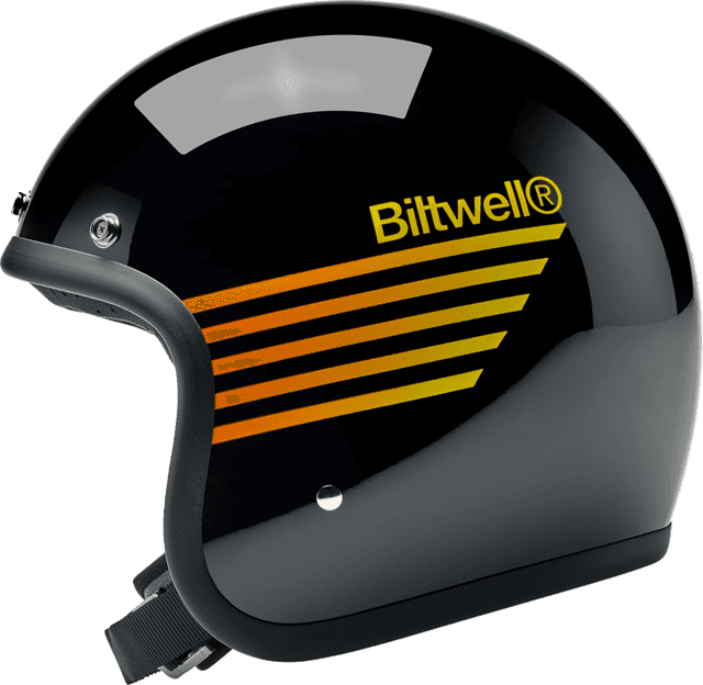 BILTWELL 01043921 Bonanza Helmet - Lightspeed - Gloss Black/Orange/Yellow - XS — image 5 of 8