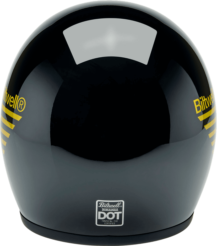 BILTWELL 01043926 Bonanza Helmet - Lightspeed - Gloss Black/Orange/Yellow - 2XL — image 7 of 8