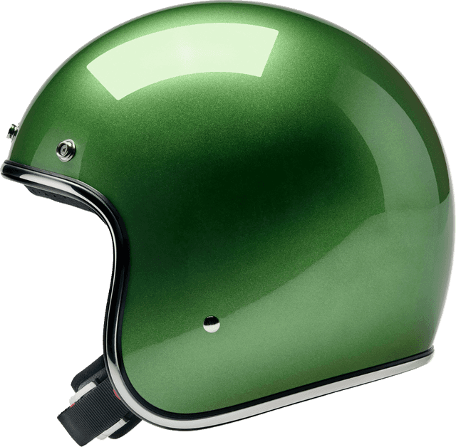 BILTWELL 01043933 Bonanza Helmet - Metallic Irish Green - XS — image 2 of 8