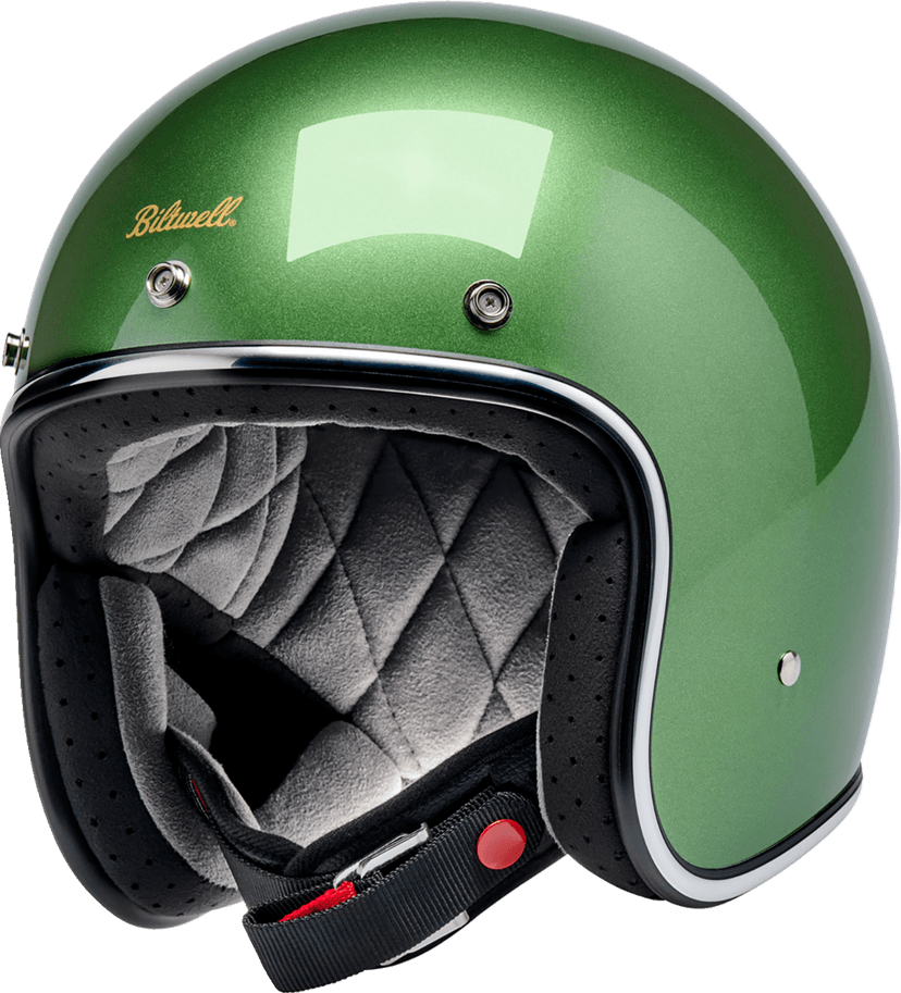 BILTWELL 01043934 Bonanza Helmet - Metallic Irish Green - Small — image 1 of 8