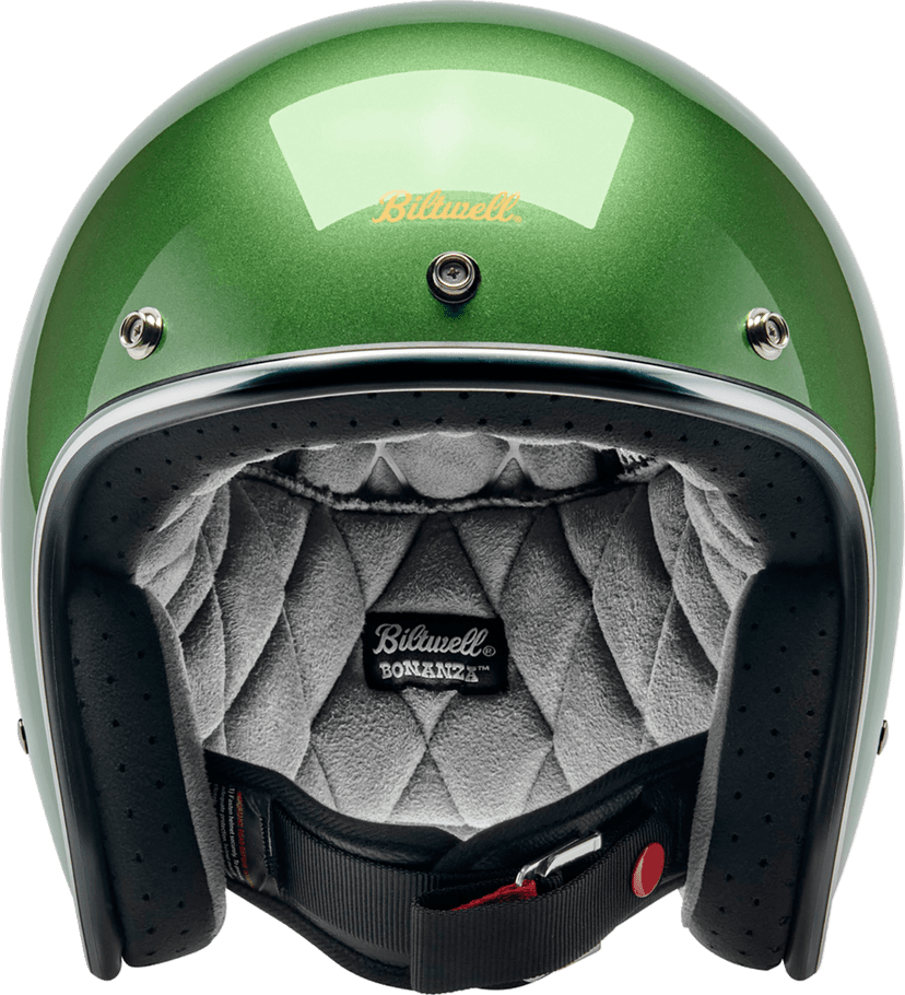 BILTWELL 01043938 Bonanza Helmet - Metallic Irish Green - 2XL — image 6 of 8
