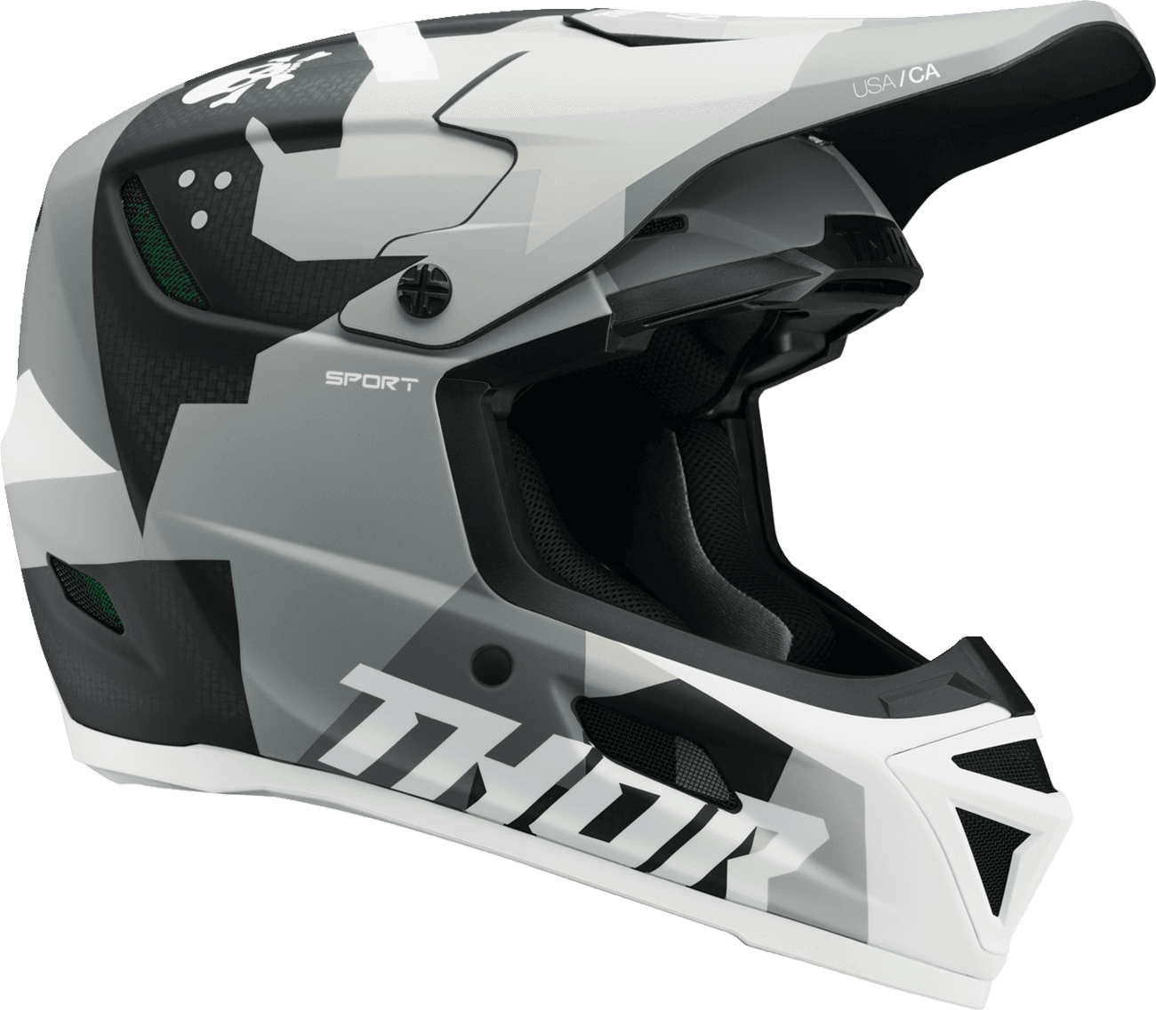 THOR 0110-8757 Reflex Sport Carbon Helmet - Brave - MIPS® - Gray/White - XS