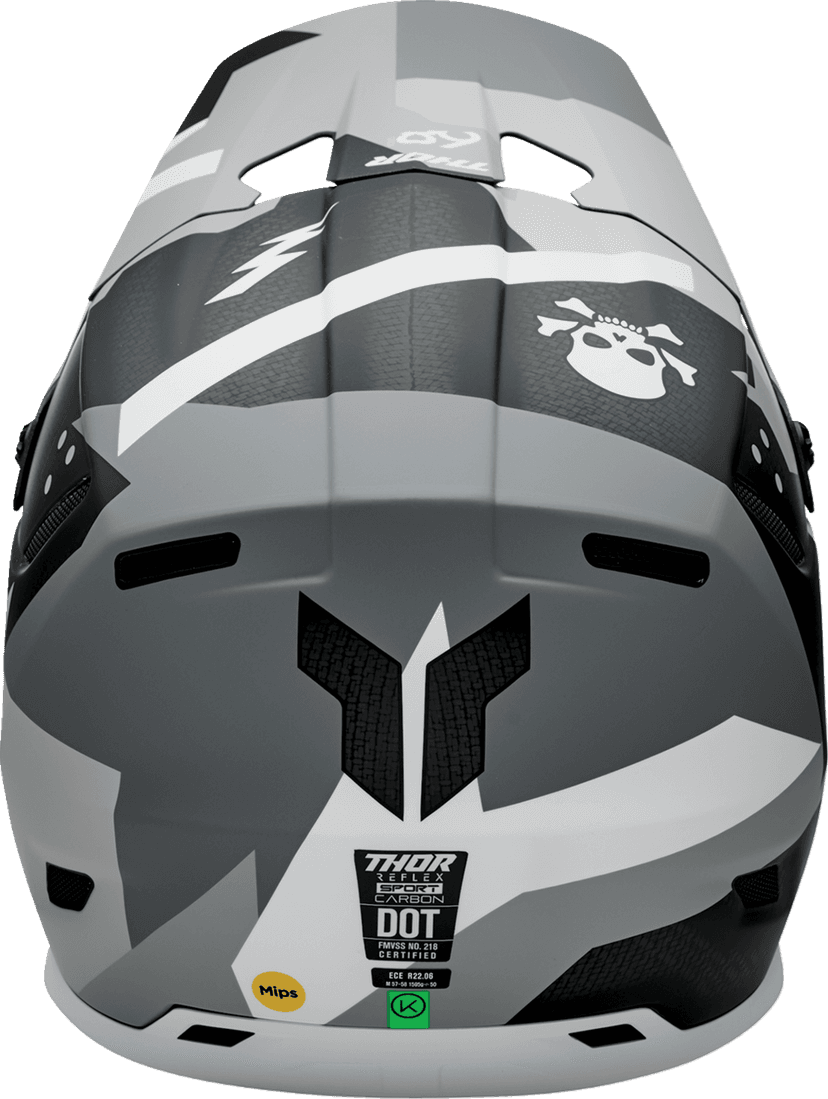 THOR 0110-8758 Reflex Sport Carbon Helmet - Brave - MIPS® - Gray/White - Small — image 3 of 4