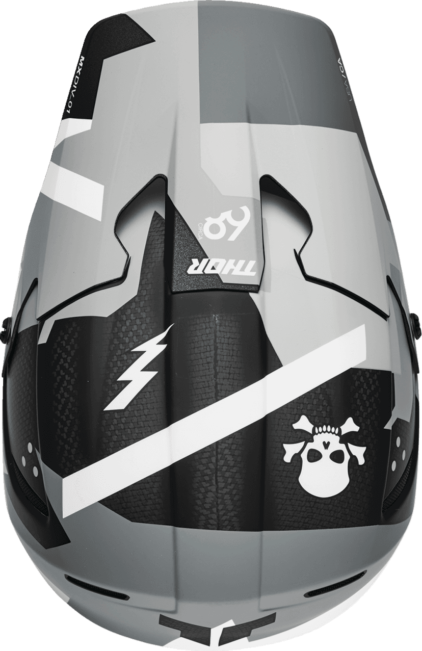 THOR 0110-8758 Reflex Sport Carbon Helmet - Brave - MIPS® - Gray/White - Small — image 4 of 4