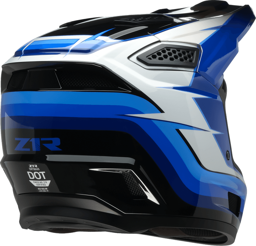 Z1R 0110-9332 Dirt Maxx Helmet - Vortex - Blue/White - XL — image 4 of 4