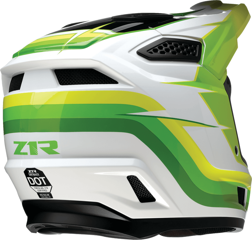 Z1R 0110-9369 Dirt Maxx Helmet - Vortex - White/Green - 2XL — image 4 of 4