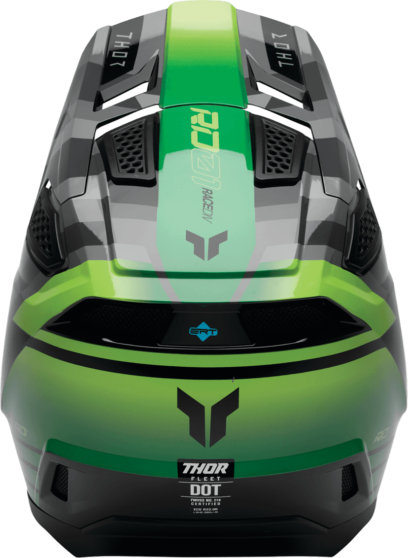 THOR 01109399 Fleet Helmet - Camber - Black/Green - XS — image 3 of 4