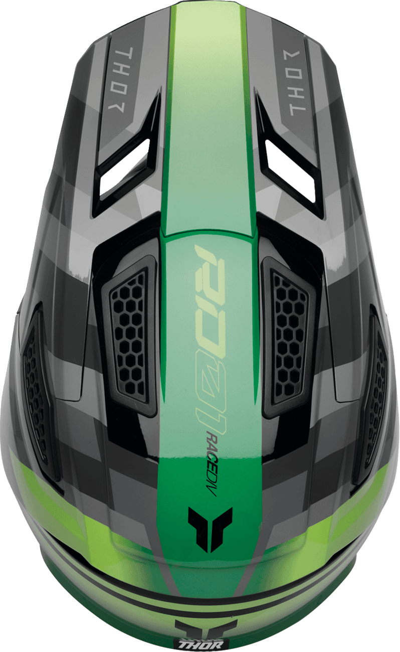 THOR 01109402 Fleet Helmet - Camber - Black/Green - Large — image 4 of 4