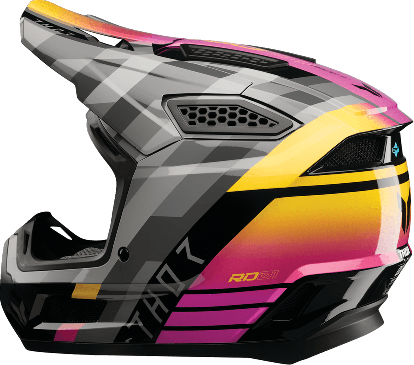 THOR 01109408 Fleet Helmet - Camber - Black/Magenta - Large — image 2 of 4