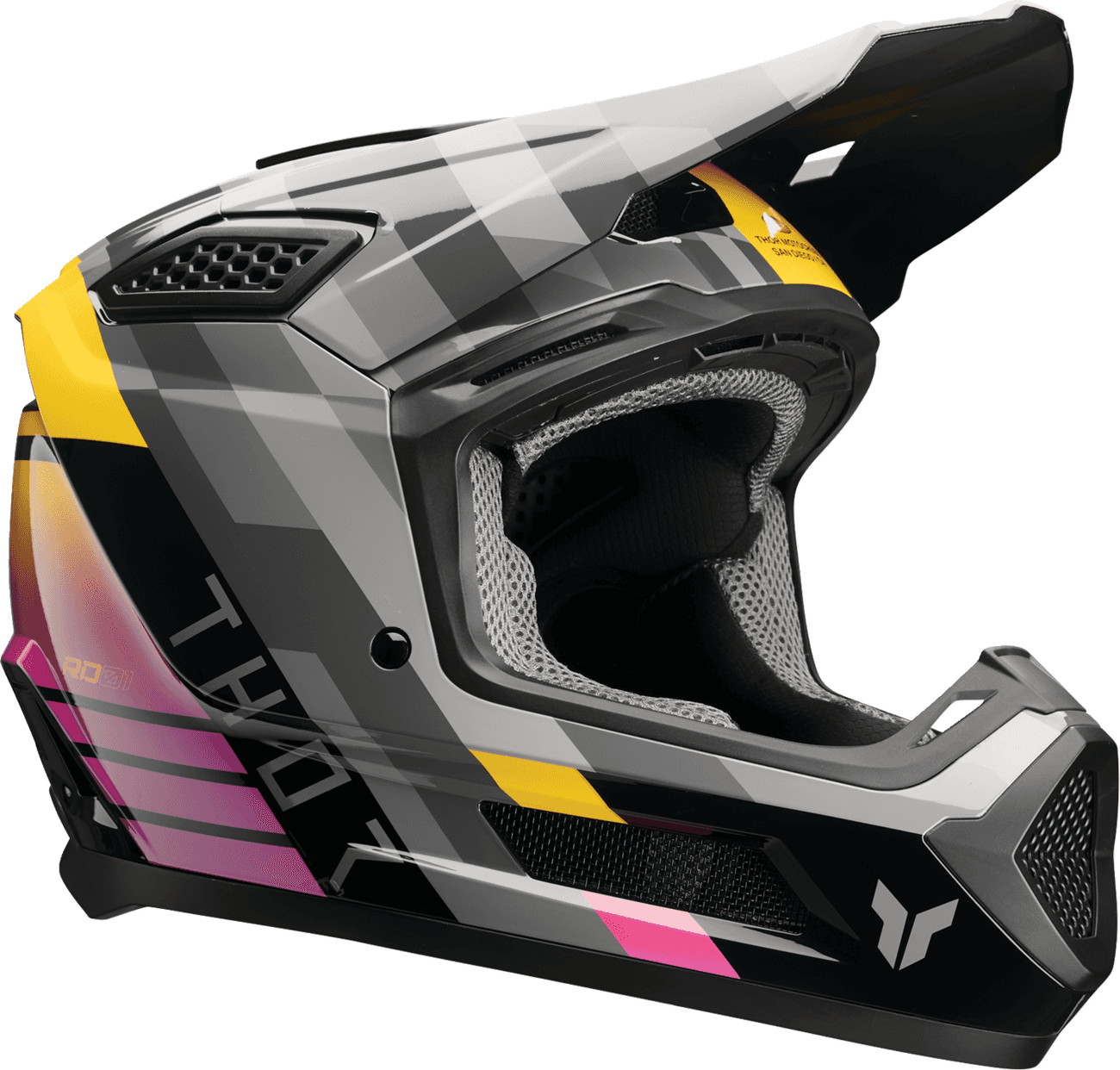 THOR 01109408 Fleet Helmet - Camber - Black/Magenta - Large