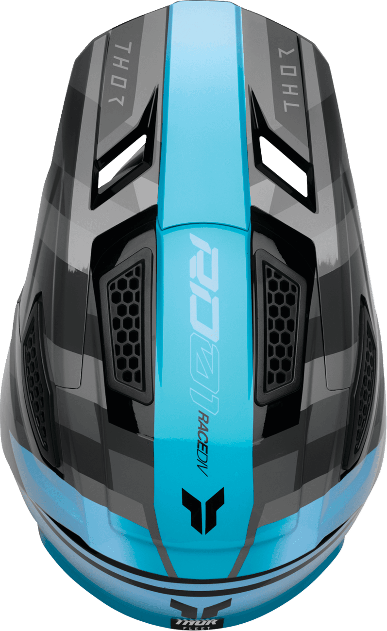 THOR 01109418 Fleet Helmet - Camber - Black/Teal - Small — image 4 of 4