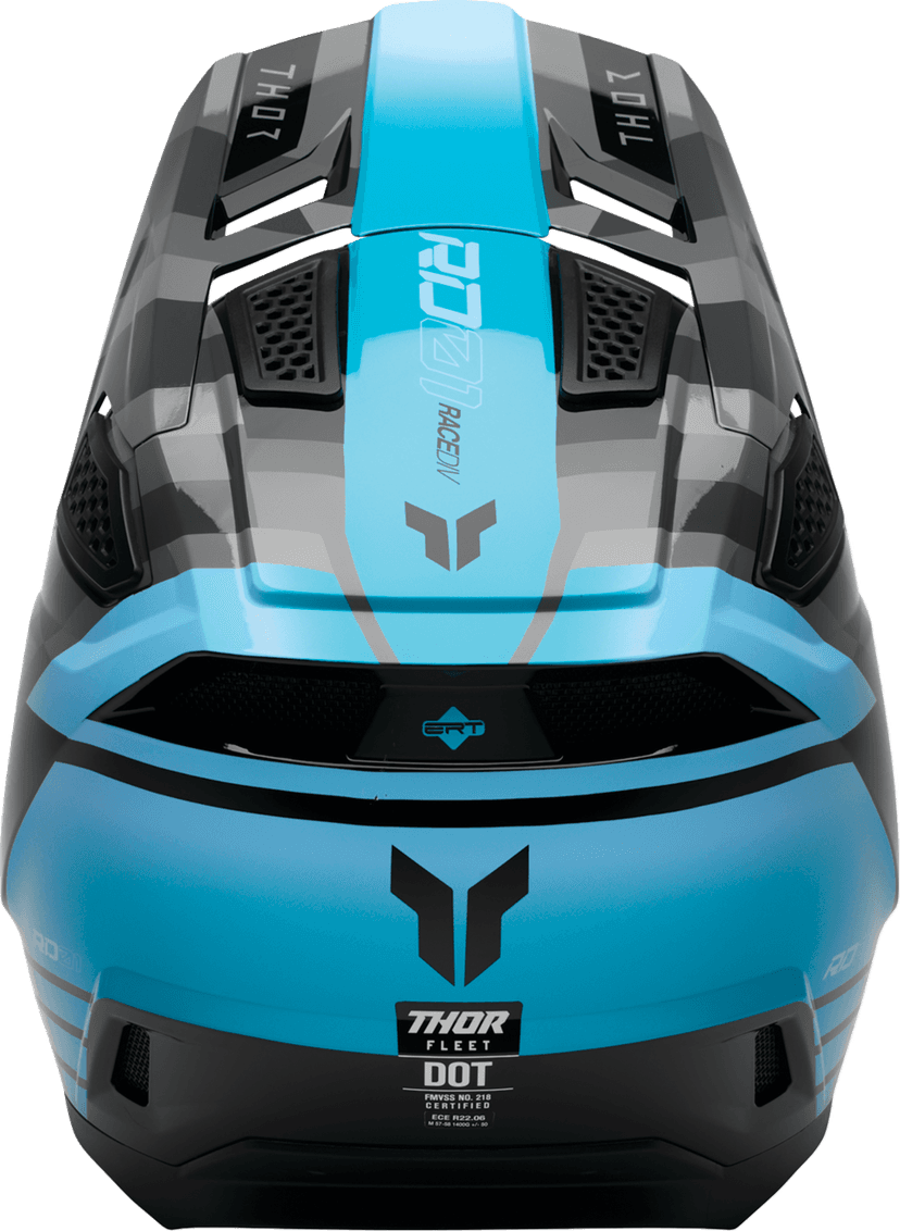 THOR 01109420 Fleet Helmet - Camber - Black/Teal - Large — image 3 of 4