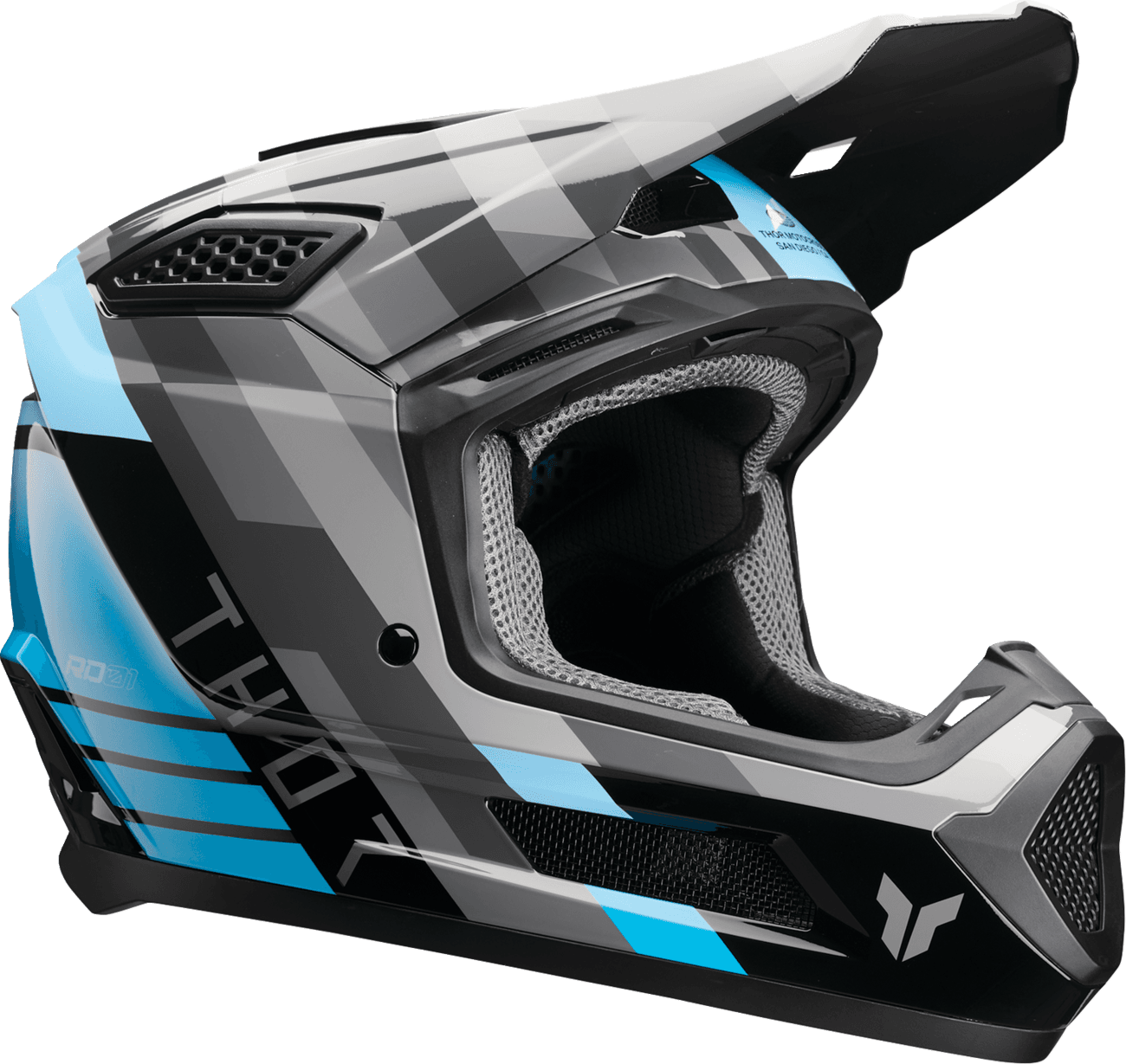 THOR 01109421 Fleet Helmet - Camber - Black/Teal - XL