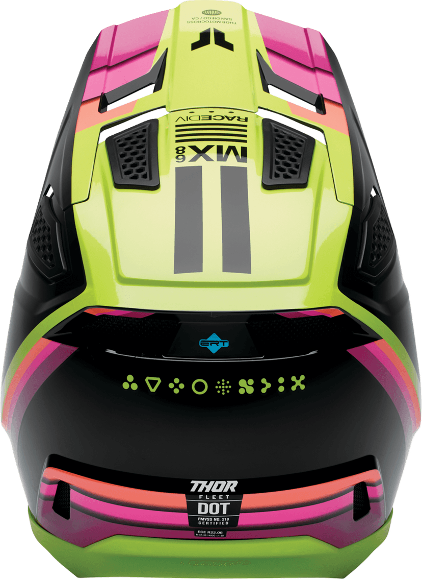 THOR 01109426 Fleet Helmet - Defy - Black/Acid - Large — image 3 of 4