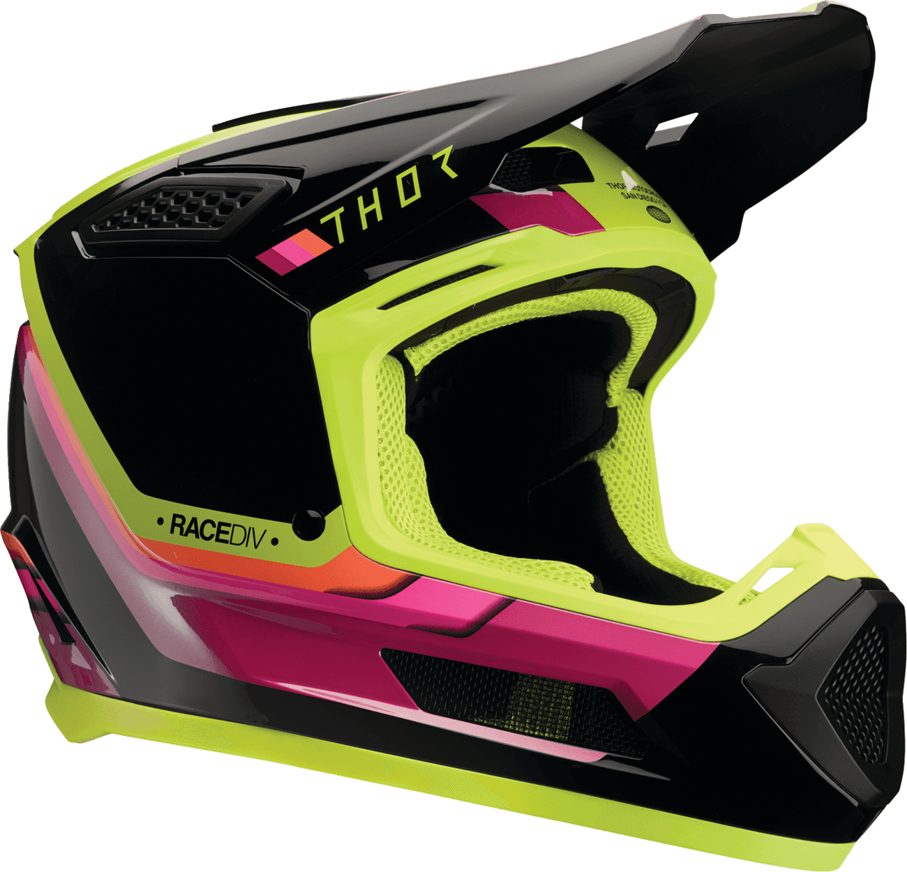 THOR 01109427 Fleet Helmet - Defy - Black/Acid - XL