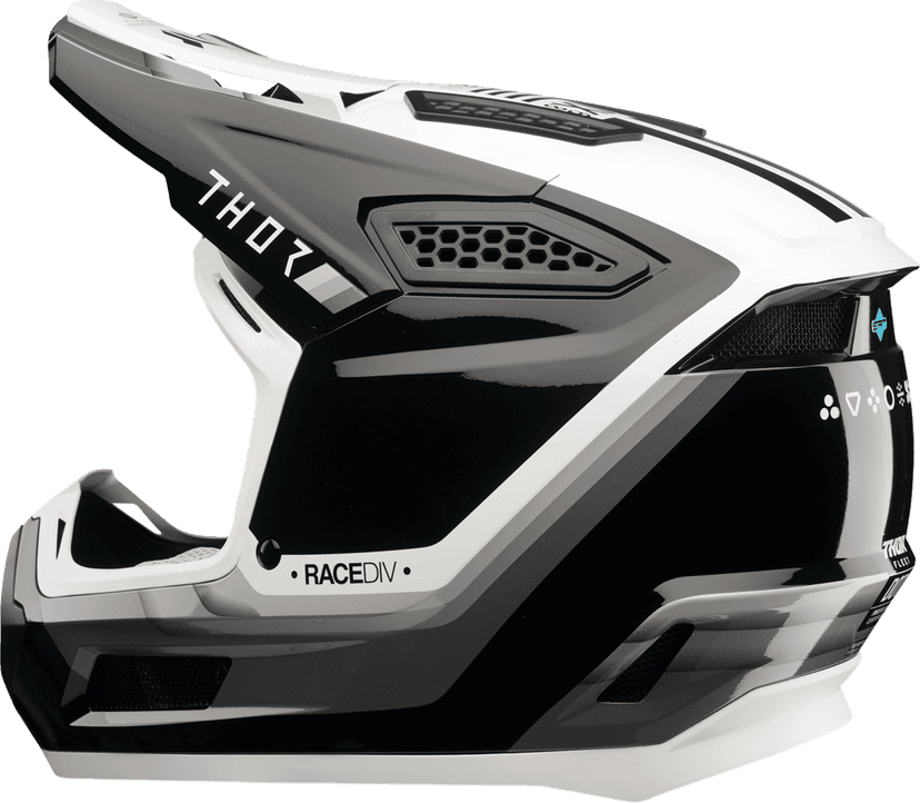 THOR 01109432 Fleet Helmet - Defy - Black/White - Large — image 3 of 4