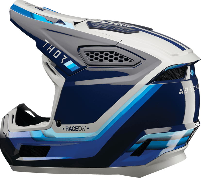 THOR 01109440 Fleet Helmet - Defy - Blue/Gray - 2XL — image 3 of 4