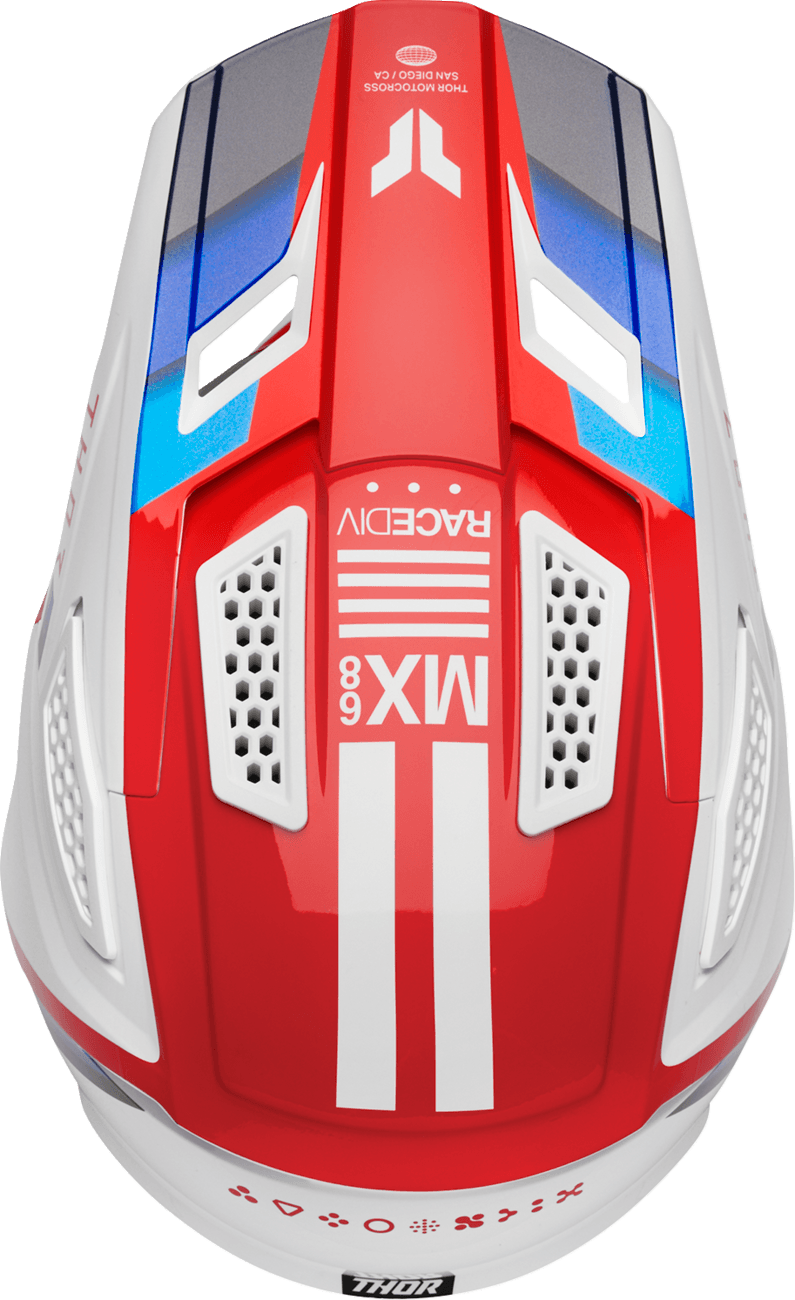 THOR 01109449 Fleet Helmet - Defy - White/Red/Blue - 3XL — image 4 of 4