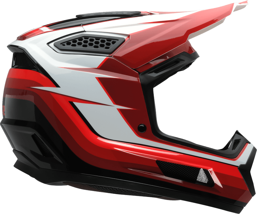Z1R 0110-9702 Dirt Maxx Helmet - Vortex - Red/White - 3XL — image 3 of 4