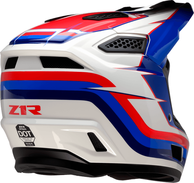 Z1R 0110-9722 Dirt Maxx Helmet - Vortex - Red/White/Blue - Small — image 3 of 4