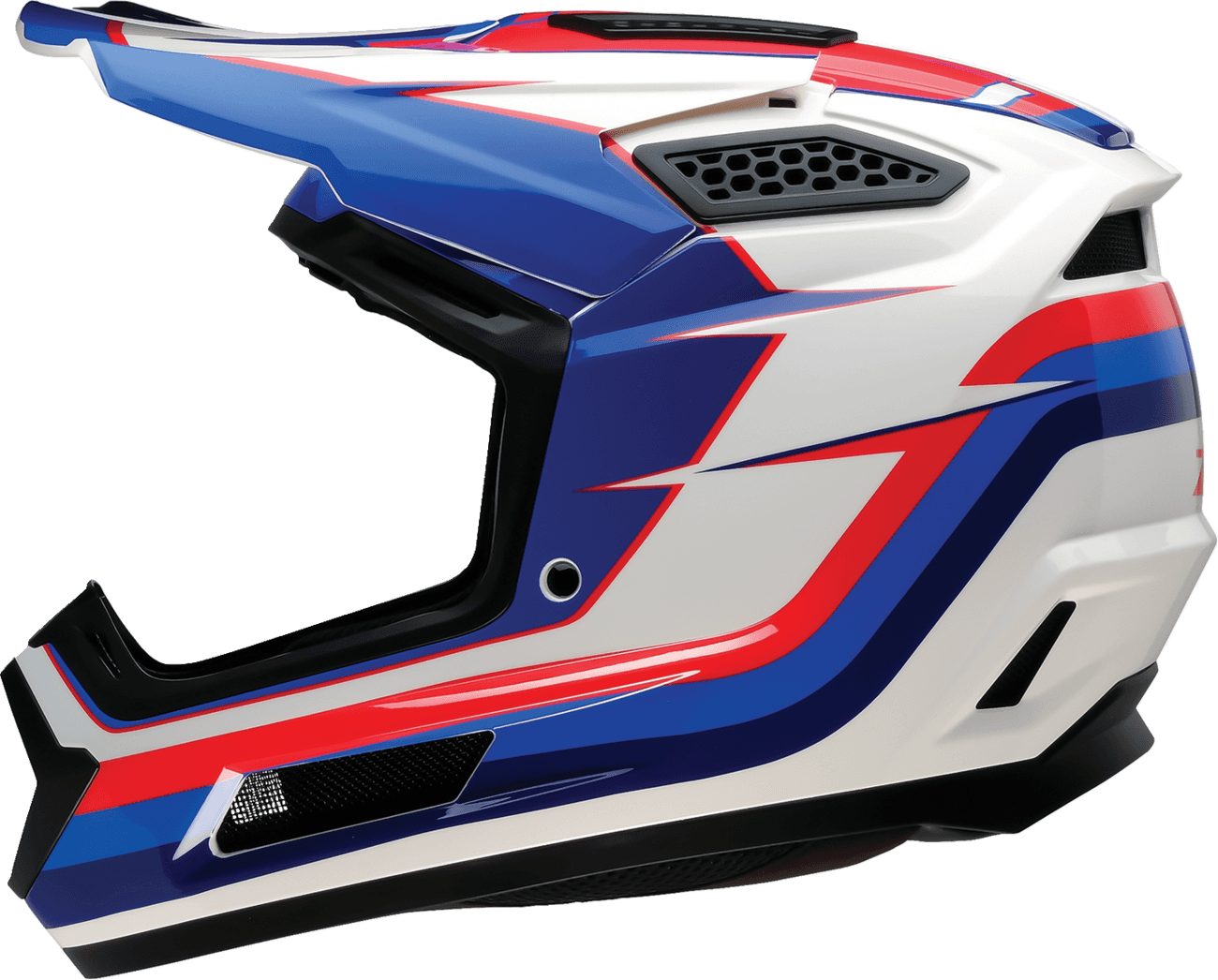 Z1R 01109723 Dirt Maxx Helmet - Vortex - Red/White/Blue - Medium