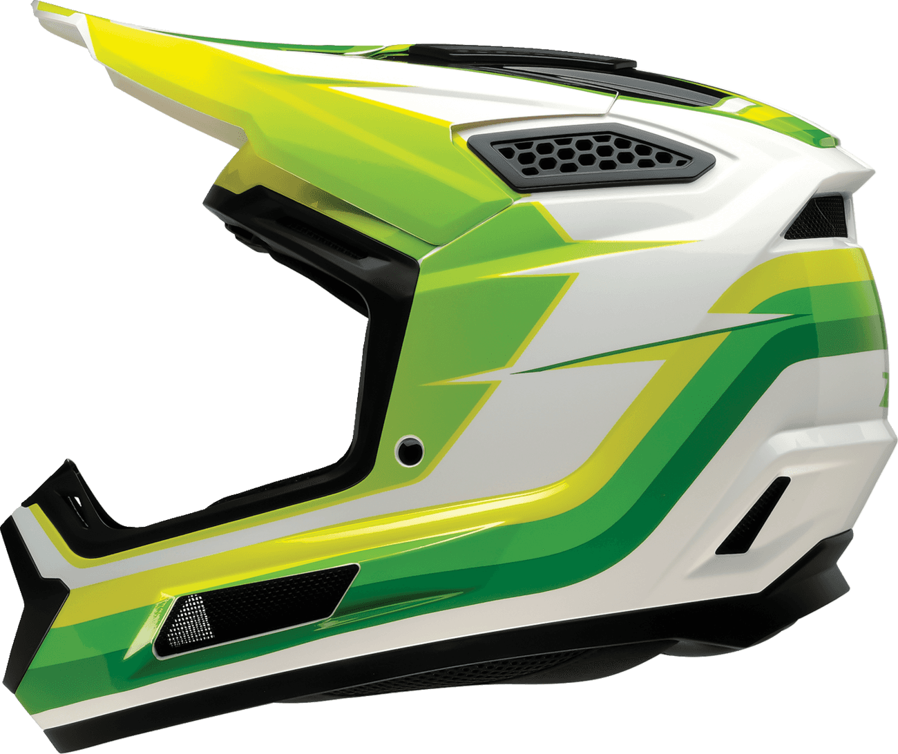 Z1R 0110-9736 Dirt Maxx Helmet - Vortex - White/Green - 4XL