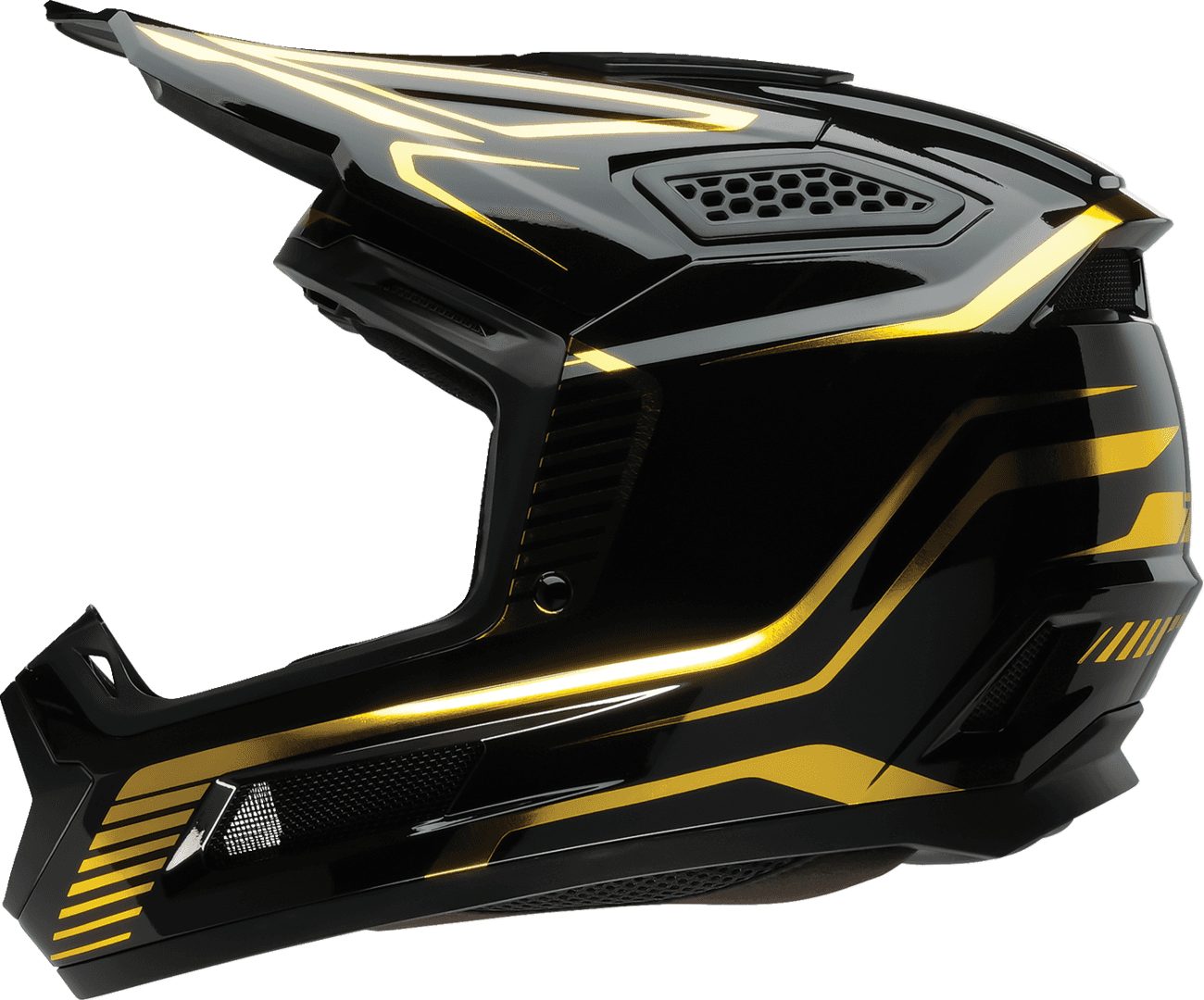 Z1R 0110-9743 Dirt Maxx Helmet - Monogram - Black/Gold - 3XL