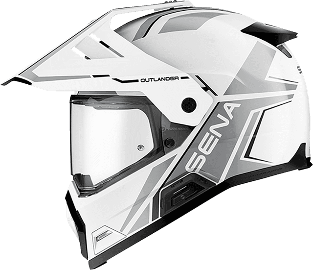 SENA 0110-9870 Outlander Helmet - Gloss White - Large — image 2 of 2