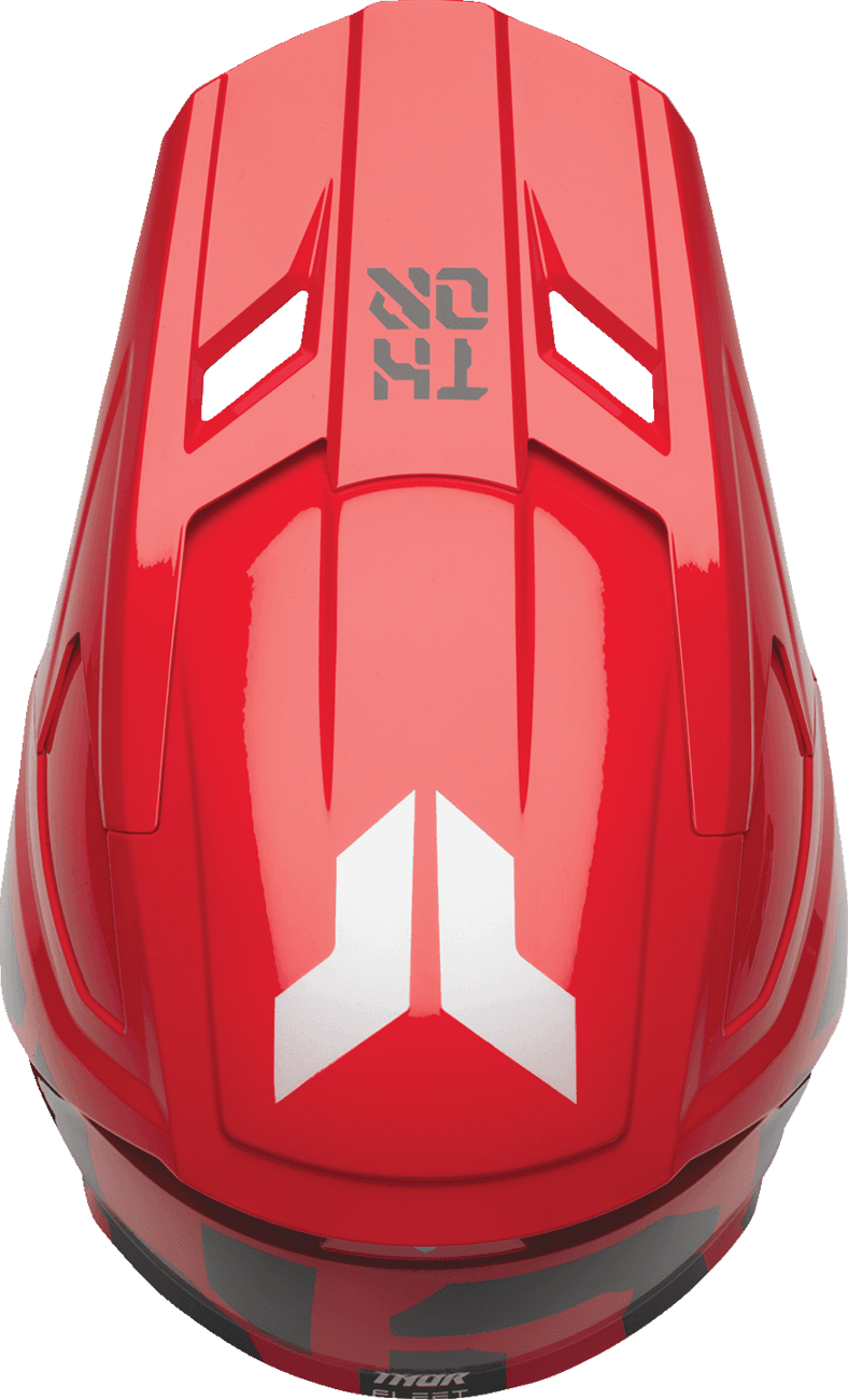 THOR 0111-1683 Youth Fleet Helmet - Forge - Red - Small — image 5 of 5